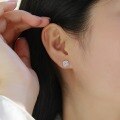 wholesale 18K gold-plated S925 sterling silver moissanite earrings, minimalist silver jewelry, hot-selling source wholesale for live streaming-0-3