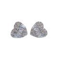wholesale 925 Sterling Silver New Heart-shaped Earrings with Trapezoid Design, Trendy, Elegant, and Versatile Style-0-4