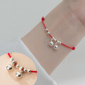 wholesale 925 Silver Light Bead Bell Bracelet Korean Style Adjustable Minimalist Fashion Women's Hand Jewelry Wholesale S4920-0-0