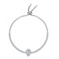 925 Silver Moissanite Teardrop Pear Simple Women's Bracelet Live Factory Direct-0-0