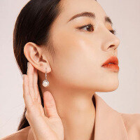 wholesale S925 Sterling Silver Ins Light Luxury Elegant Pearl Drop Necklace, Light Luxury Fashion Versatile Pearl Drop Earrings-xb1155-water drop pearl earrings