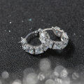 wholesale S925 Sterling Silver Inlaid with 8A Premium Sparkling Zircon Earrings for Women, High-End Versatile Full Diamond Hoop Earrings-0-3