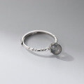 wholesale S925 Sterling Silver Light Luxury High-End Soft Style Moonstone Ring Jewelry for Women R02065-0-3