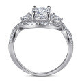 wholesale 925 Sterling Silver Women's Elegant Line Pavé Diamond-Shaped Zirconia Exported Jewelry Source Factory Best-Seller-0-2
