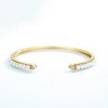 wholesale S925 Silver New Korean Minimalist Style Open Bracelet for Women with Shell Pearls and White Zircon Wholesale from Manufacturers-0-2