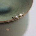 wholesale 9K Gold Small Drilled Pearl Pure Freshwater Pearl Exquisite Japanese-style Mini Stud Earrings-0-0