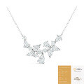 Sterling Silver Moissanite Fashion Pendant Necklace for Women-0-9
