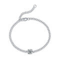 wholesale 925 Sterling Silver European and American Popular Fashion Light Luxury Bracelet, Niche Cross-Border Hot Seller Moissanite Cuban Chain Bracelet for Women, High-End Feel-0-0