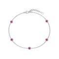 wholesale S925 Sterling Silver Light Luxury INS Style Women's Bracelet with Exquisite Round Australian Gemstone Inlay, Fashionably Luxurious and High-End Hand Accessory-0-11
