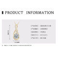 S925 Sterling Silver D Color Moissanite Teardrop Pendant Necklace-0-7