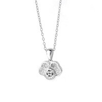 wholesale S925 Silver Ruyi Coin Peace Lock Necklace for Women, Light Luxury Niche Longevity Lock, Girlfriend Birthday Gift, Jewelry Wholesale-Ruyi Coin Necklace DZ016723 925 Silver