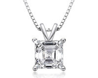 wholesale S925 Sterling Silver Necklace [Clearance with Free Shipping] Unconventional Square Zircon Pendant for Women, Small and Unique, Simple and Versatile-K style【clearance free shipping】