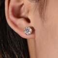wholesale S925 Silver Six-Prong Moissanite Stud Earrings for Women, Simple and Elegant, Luxury Design, Cross-Border Best Seller, Ready Stock Wholesale-0-2