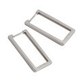 wholesale S925 Sterling Silver ET293 Korean Style Minimalist Geometric Square Earrings for Women, Versatile and Trendy Ear Clips-0-4