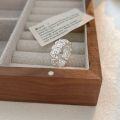 wholesale S925 silver wire-wrapped open ring for women, Korean summer new arrival, high-end niche versatile design finger ring-0-1