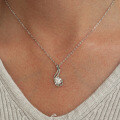 S925 Silver D Color Moissanite Pendant Necklace for Women-0-1