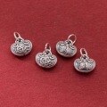 wholesale 999 Sterling Silver 3D Hardened Antiqued Blooming Wealth Longevity Lock Pendant Bracelet Necklace Pendant DIY Jewelry Accessories-0-1
