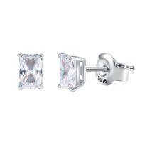 wholesale S925 Sterling Silver Eagle Claw High-End Moissanite Earrings 1/2/3 Carat Stud Earrings Cross-border-1.6 carat Moissanite earrings 4*6mm (0.8ct each)