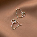 wholesale S925 Sterling Silver Minimalist Twisted Circle Telephone Cord Love Ear Hook Earrings for Women Korean Style Accessories M00731-0-0