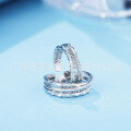 wholesale 925 Silver Original Jewelry Design Simple Adjustable Opening Couple Ring Valentine's Day Gift-0-1