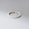 wholesale 999 Sterling Silver Three Lives Three Worlds Couple's Plain Ring, Unisex Minimalist Versatile Band R02083-0-2