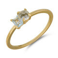 wholesale S925 gold-plated silver geometric design sky blue topaz ring, simple and versatile, women's jewelry-0-5