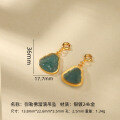 wholesale Gold-plated 925 ancient silver fittings inlaid with Hetian jade rabbit and butterfly drop handmade DIY jewelry accessories-0-8