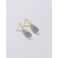 wholesale 925 Sterling Silver Waterdrop Textured Earrings for Women, Small and Minimalist Design Long Drop Earrings, Light Luxury High-End Elegant Simple Stud Earrings-Geometric silver earrings with plastic earplugs 925 silver