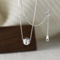 wholesale 925 Sterling Silver Fresh and Sweet Ins-style Designed Textured Beaded Necklace Y01421-0-2