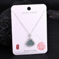 Metal Alloy Crystal Butterfly Necklace and Earring Set-0-23