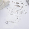 wholesale S925 Sterling Silver Trendy Korean Minimalist Geometric Pendant Necklace Fashion OL Personality Collarbone Chain-0-3