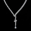 wholesale S925 Sterling Silver 45ct Pear-Shaped Ice-Cut 8*12 Luxury High-End Extravagant Evening Necklace for Women by SHIPEI-0-1