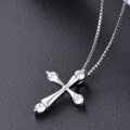 wholesale 925 Sterling Silver Cross Pendant Women'sIns Style Small and Unique High-end Fashion Temperament Personality Silver Pendant Wholesale-0-1