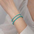 wholesale S925 silver synthetic turquoise bracelet, fashionable and elegant lady retro accessory for women S5132-0-1