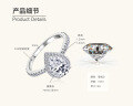 wholesale S925 Sterling Silver 2ct Pear-Shaped Moissanite Ring Fashion Queen Teardrop Wedding Band Cross-Border Wholesale-0-5