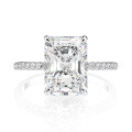 wholesale 925 Silver Moissanite 4 Carat 8*10 Radiant Cut Ring for Cross-Border Trade Hot Sale by Yuntong Jewelry-0-5