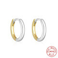wholesale S925 silver curved wave two-tone diamond-accented ear cuff, a classic hot-seller and trendy INS earring-0-17