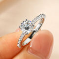 Gold-Plated Brass Women's Fashion Cubic Zirconia Full Diamond Design Luxury Ring-0-4
