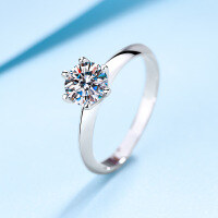 wholesale PT950 gold-plated 925 sterling silver ring for women, T-set six-prong setting with 1ct 3ct 5ct moissanite ring-9mm zircon>No. 11