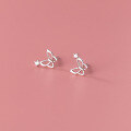 wholesale S925 Silver Korean-style Women's Minimalist Stud Earrings Small and Delicate Butterfly Hollow-out Summer Earrings G3576-0-2