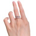 wholesale S925 Silver European and American Ins Minimalist Style Beaded Stacking Ring Open Adjustable Ring Band-0-4