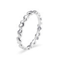 wholesale 999 Pure Silver Ins Style Solid Silver Ring for Women, Minimalist and Versatile, Elegant Index Finger Ring, Unique Band-0-9