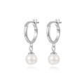 wholesale S925 Sterling Silver Retro Glass Bead Earrings With Pearl Accents For Women-0-6
