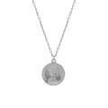 wholesale S925 Sterling Silver YH481 Korean Version INS Elizabeth Coin Pendant Necklace Dollar Charm Necklace-0-4