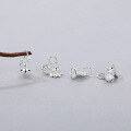 wholesale S925 Sterling Silver Lily of the Valley Pendant with Bow and Bell Charm for DIY Bracelet, Factory Direct-0-0