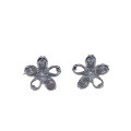 wholesale S925 Sterling Silver Zircon Moon Flower Ear Studs, Fashionable Minimalist Sweet Temperament Advanced Niche Design Versatile Earrings-0-4