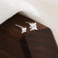 wholesale 925 Sterling Silver Star Mini Asymmetric Earrings For Healing Ear Piercings, Sleep Without Removal, Small Batch Design-0-2