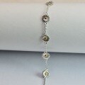 wholesale 925 Sterling Silver Daisy Bracelet for Women, Japanese-style Sweet and Minimalist, Small and Chic, Student-friendly, Simple and High-end Silver Jewelry Accessory-0-5