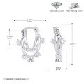 wholesale S925 Sterling Silver Cross-Border New Style Micro-Set Stone Earrings, Trendy Popular Ear Clasps, Versatile and Best-Selling Minimalist Earrings-0-5