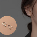 wholesale Sterling Silver Minimalist Smooth Drop Ear Hook Earrings M01428, Understated and Simple Style, Can Be Worn While Sleeping-0-0